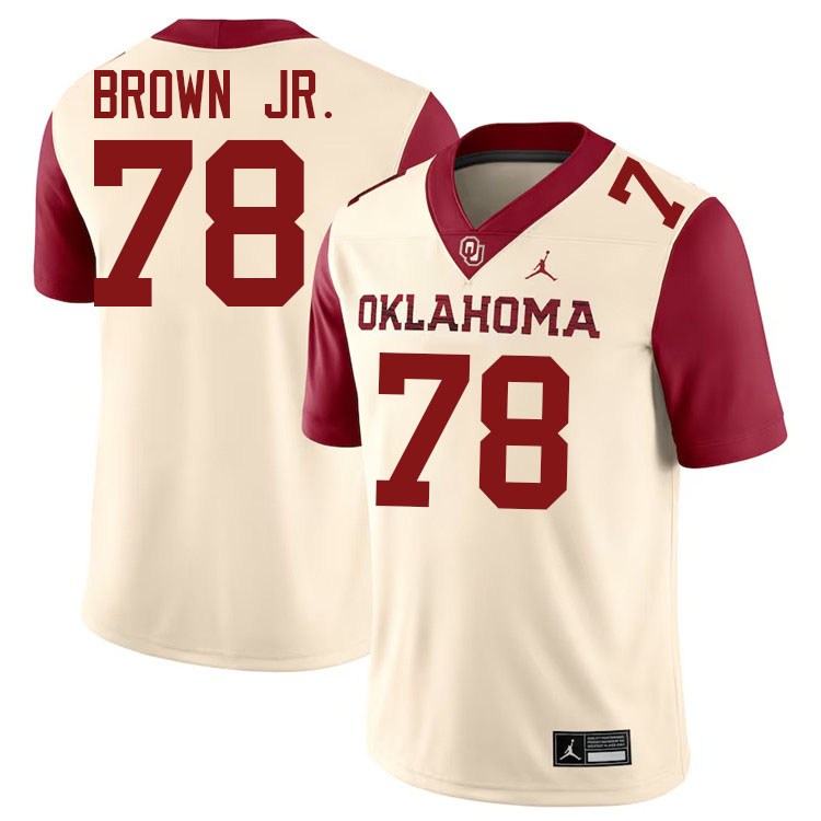 Orlando Brown Jr. Oklahoma Sooners Jersey,Oklahoma Sooners Football Uniforms,Jersey-Cream